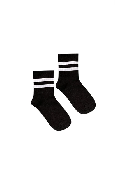 5'li Uzun Çift Çizgi Parfümlü Kolej Kadın Çorap klj5b - 5