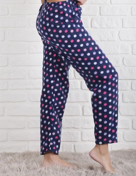 Cepsiz Kışlık Polar Kadın Pijama Altı Tek Alt je15 - 3