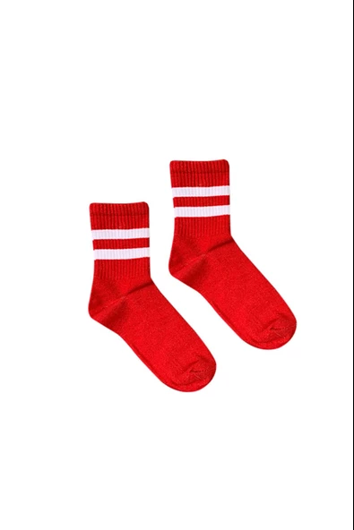 5'li Uzun Çift Çizgi Parfümlü Kolej Kadın Çorap klj5a - 3