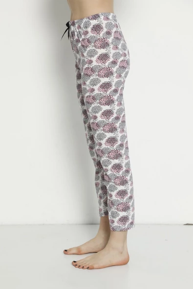 Pamuklu Yazlık Cepsiz Kadın Pijama Altı B26 - 6