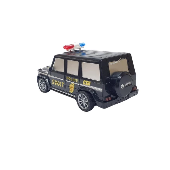 Uzaktan Kumandalı Mercedes Polis Jeep 1:20 Ölçek 18 Cm Siyah - 13578-887 - 5