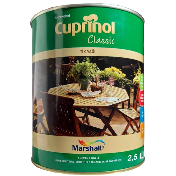 Marshall Cuprinol Classıc Tik Yağı 2,5 Lt. 3,5 Kg ürün görseli