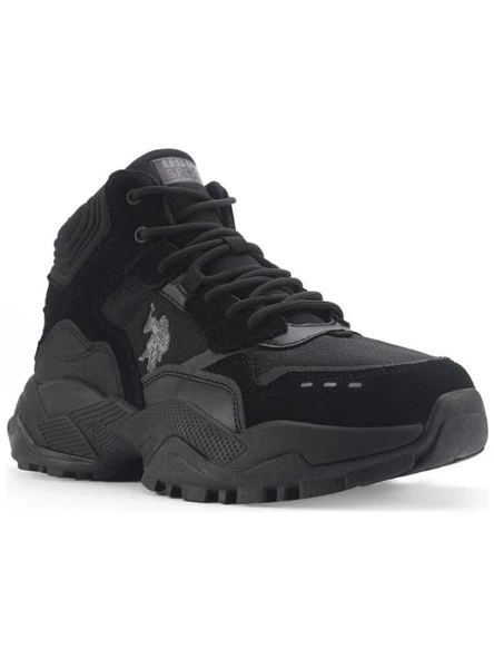 U.S.POLO ASSN YOTA HI 4PR SİYAH SİYAH COMFORT CASUAL ANATOMİK SPOR AYAKKABISI