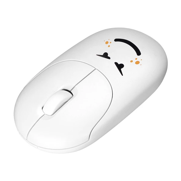 Mouse Kablosuz 2.4 Ghz Beyaz Kabartmalı Everest SM-26 FASHION Beyaz - Resim 3