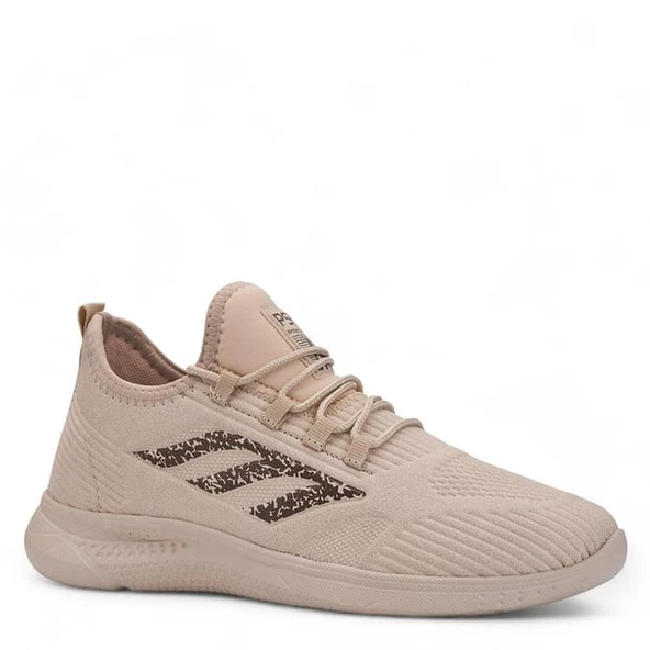 Pembe Potin Bağcıklı Triko Rahat Taban Erkek Sneakers 001-0022-24M - 4