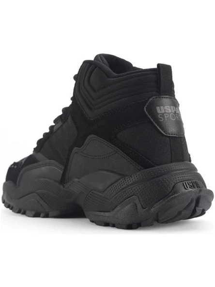 U.S.POLO ASSN YOTA HI 4PR SİYAH SİYAH COMFORT CASUAL ANATOMİK SPOR AYAKKABISI - 5