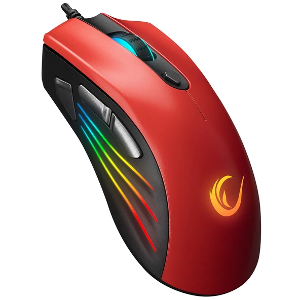 Mouse Oyuncu RGB Ledli 7 Tuşlu Makrolu 6400 Dpi Rampage SMX-R33 Limbo Kırmızı