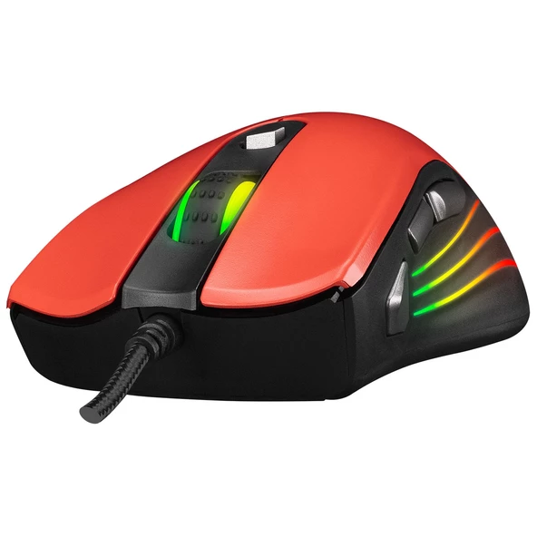 Mouse Oyuncu RGB Ledli 7 Tuşlu Makrolu 6400 Dpi Rampage SMX-R33 Limbo Kırmızı - 3