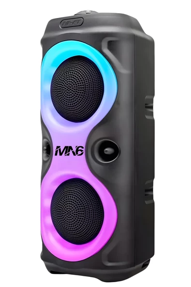 MN6 QS Bluetooth Hoparlör/20W Hoparlör/P.M.P.O 2000W/ledli Bluetooth Hoparlör/1500Mah-Ses Topu