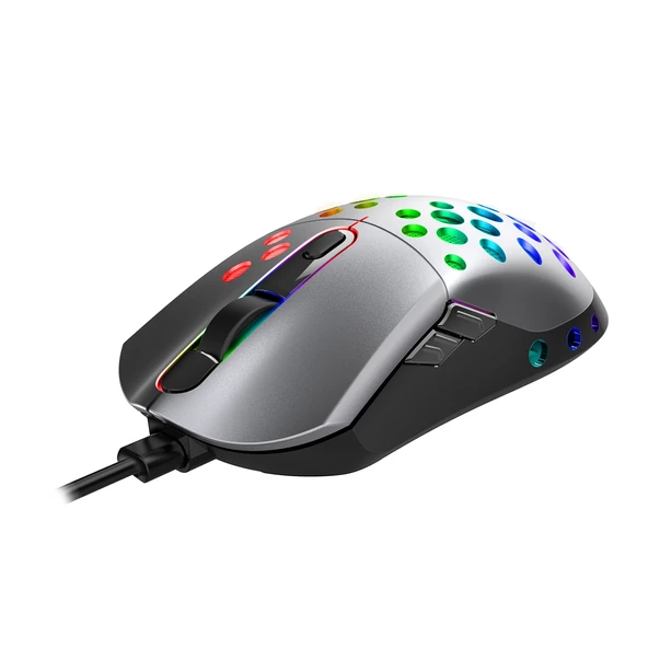 Mouse Oyuncu Ultra Hafif RGB Ledli 12000 Dpi Rampage SMX-R66 ROCKET Gümüş - 4