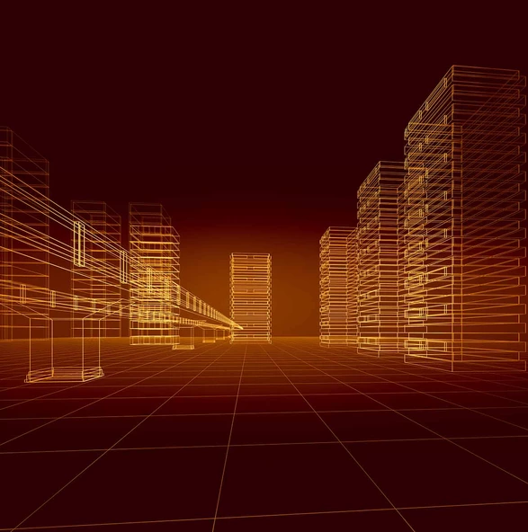 Apartman Çizimi Emlak ve Gayrimenkul Duvar Kağıdı Baskı - Resim 4