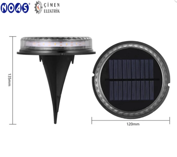 Noas YL74 1701 S Led Solar Bahçe Armatürü 5W Satürn 3200K Gün Işığı - 2