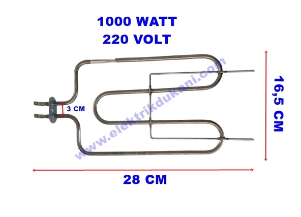 ENDER 1000w Flanşlı Barbekü Izgara Rezistansı 220v 6.5 ? Cr-Ni
