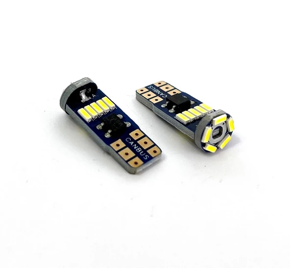 FEMEX Premium Beyaz T10 15Smd 4014Chipset Yassı Led Ampul Aktif Canbus - 2