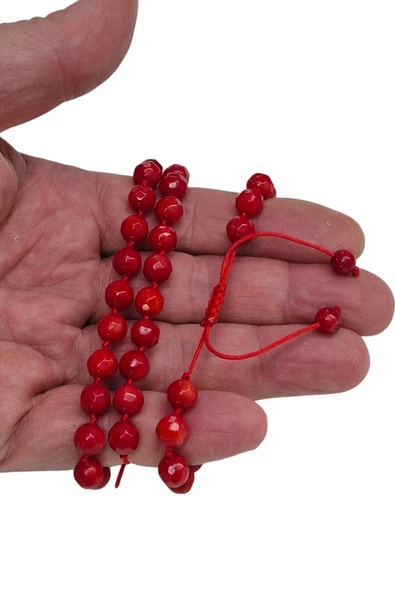 Faset Kesim Mercan Bileklik Makrome Ayarlı 444-8 - 3