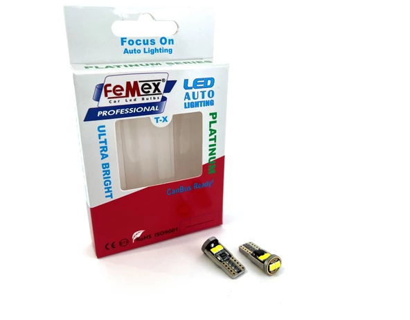 FEMEX Platinum Beyaz T10 6smd 3030Chipset Led Ampul Aktif Canbus - 2