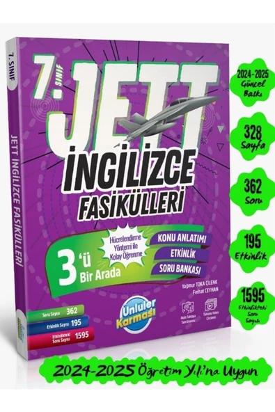 Ünlüler 7. Sınıf İngilizce Jett Soru Fasikülleri - Resim 3