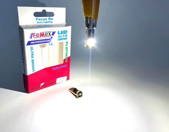FEMEX Platinum Beyaz T10 3smd OSRAM Chipset Led Ampul Aktif Canbus - 2