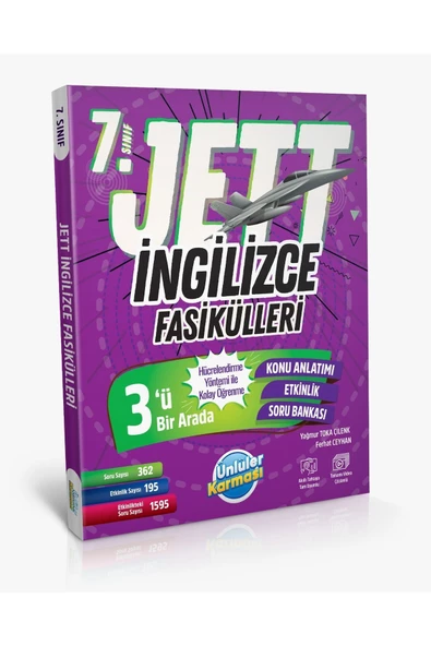 Ünlüler 7. Sınıf İngilizce Jett Soru Fasikülleri ürün görseli 1