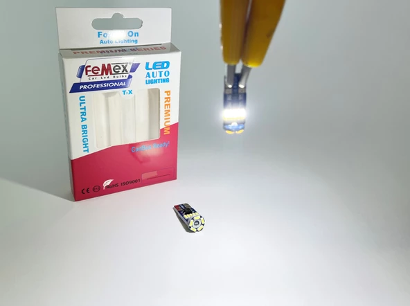 FEMEX Premium Beyaz T10 15Smd 4014Chipset Yassı Led Ampul Aktif Canbus - 3