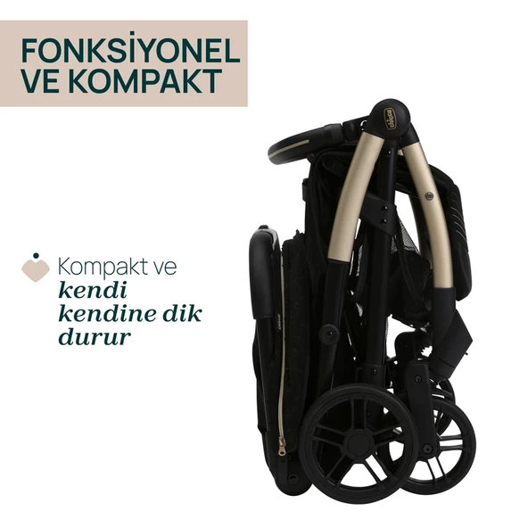 Chicco Goody XPlus Bebek Arabası Black Re Lux - 4