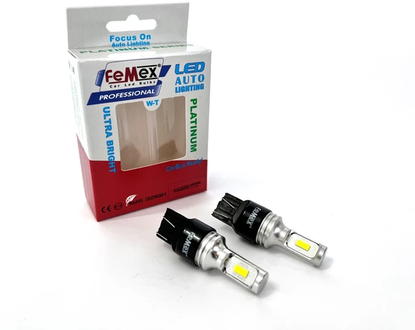 FEMEX Platinum W21W T20 15W Tek Duy CSP Led Ampul Beyaz Ultra Parlak