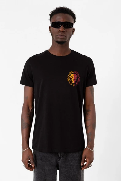 Sarı Kırmızı Leon Siyah Erkek Tshirt