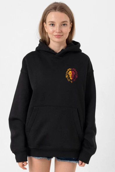 Sarı Kırmızı Leon Siyah Kadın 3ip Kapşonlu ürün görseli