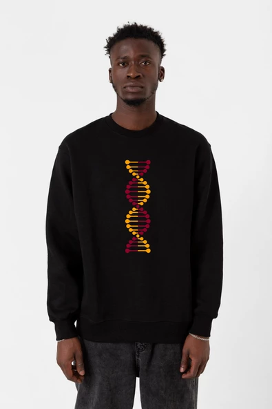 Sarı Kırmızı Dna Siyah Erkek 2ip Sweatshirt