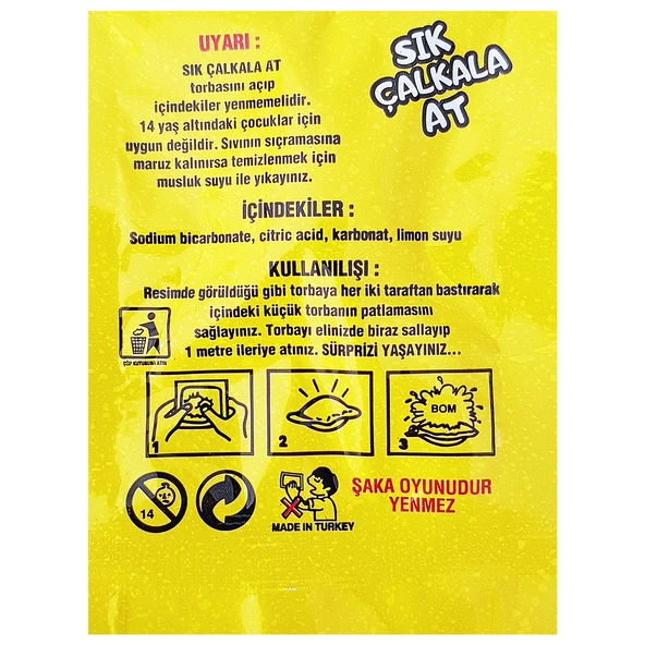Ses Bombası Şaka Malzemesi Sık Patlat Şaka Oyunları Oyuncak 1 Adet - 2