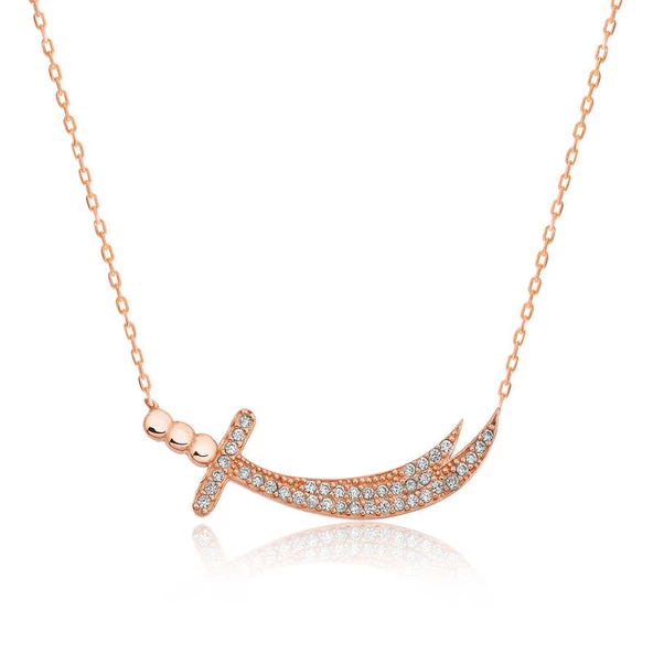 925 Ayar Gümüş Zülfikar Kılıcı Kadın Gümüş Kolye ürün görseli 1