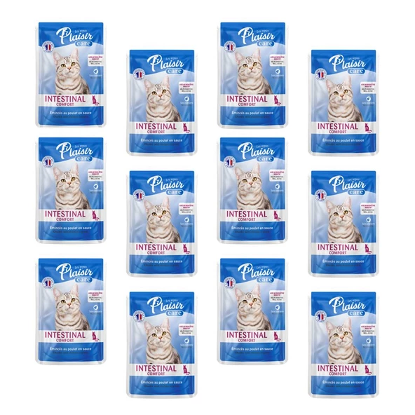 Plaisir Care 85Gr Pouch Intestinal Comfort - Intestinal Rahatlık 12Adet Yaş Kedi Maması - 2