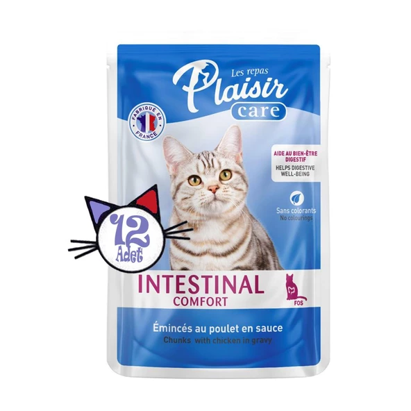 Plaisir Care 85Gr Pouch Intestinal Comfort - Intestinal Rahatlık 12Adet Yaş Kedi Maması - 3