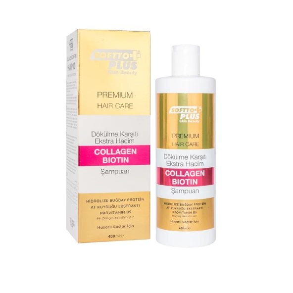 Collagen Biotin Şampuan Ekstra Hacim 400 ml, Softto Plus