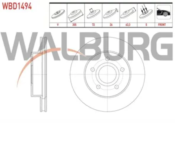 WJ ÖN DİSK WALBURG ADET