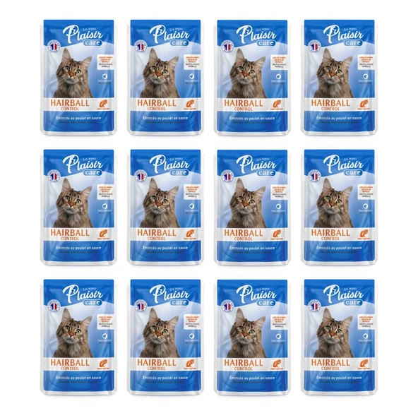 Plaisir Care 85Gr Pouch Hairball Control - Tüy yumağı Kontrol 12Adet Yaş Kedi Maması - 3