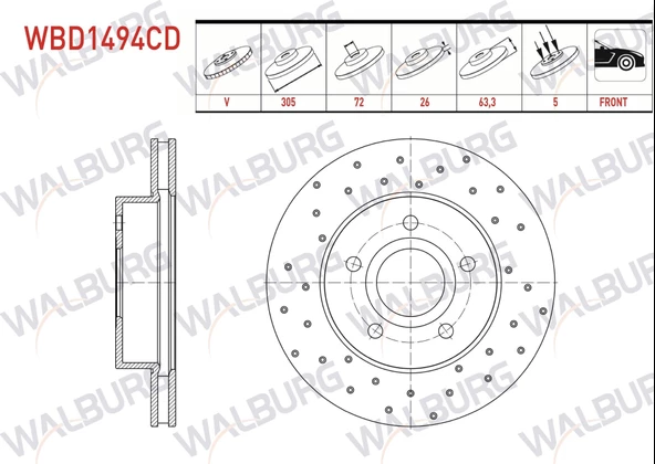 WJ ÖN PERFORMANS DİSK WALBURG ADET