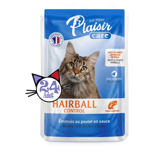 Plaisir Care 85Gr Pouch Hairball Control - Tüy yumağı Kontrol 24Adet Yaş Kedi Maması - 2