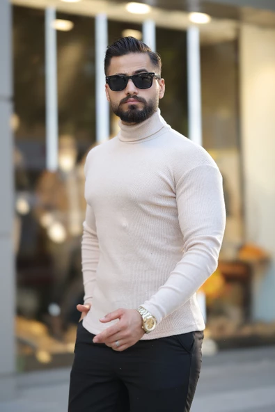 5'li Paket Erkek Boğazlı Balıkçı Triko Kazak - 4