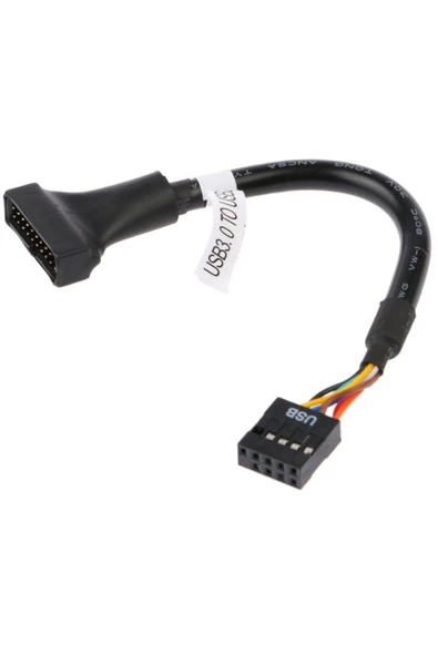 Alfais 4584 9 Pin Usb 2.0 Dişi - 19 Pin Usb 3.0 Erkek Çevirici Dönüştürücü Adaptör Kablosu