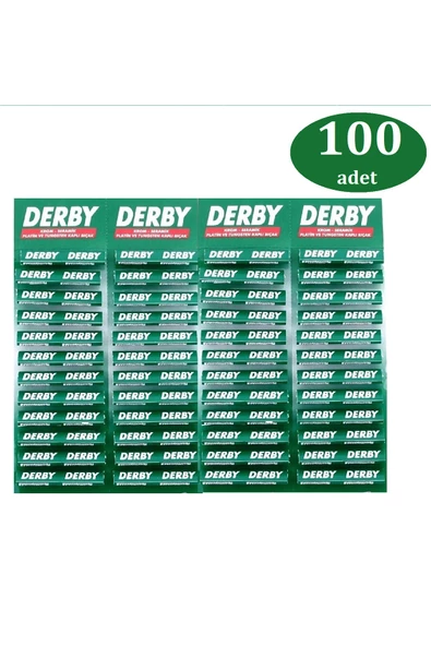 Derby Tek Bıçaklı Traş Bıçağı 100 Lü Paket