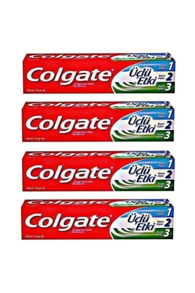 Colgate Üçlü Etki Diş Macunu 100 ml 4 lü