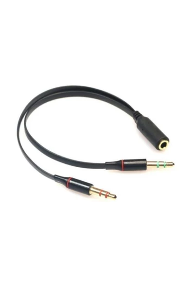 Alfais 4457 Kulaklık Mikrofon Çevirici Ayırıcı Switch Splitter 3.5mm - 2