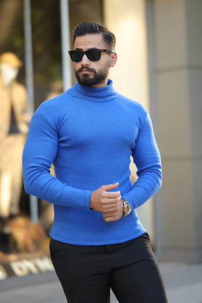 5'li Paket Erkek Boğazlı Balıkçı Triko Kazak - 2