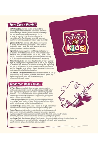 Art Puzzle Eğitici Montessori Ilk Besinler Bebek Puzzle/yapboz 1 Yaş - 4