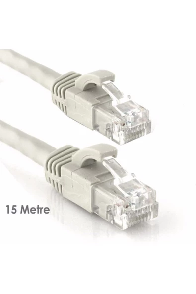 YILMART 15 Metre Cat 6 Fabrikasyon Internet Data Kablosu ( Rj45 Uc Ethernet Modem ) Yiltech-cat6