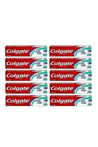 Colgate Üçlü Etkili Diş Macunu 50 Ml X 10 Adet