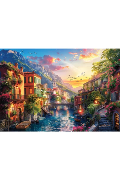 Anatolian 2000 Parçalık Puzzle - Akdeniz Kasabası 3969 - 2