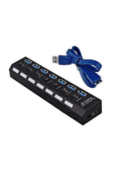 Alfais 4581 7 Port Usb 3.0 Hub Çoklayıcı Çoğaltıcı Switch