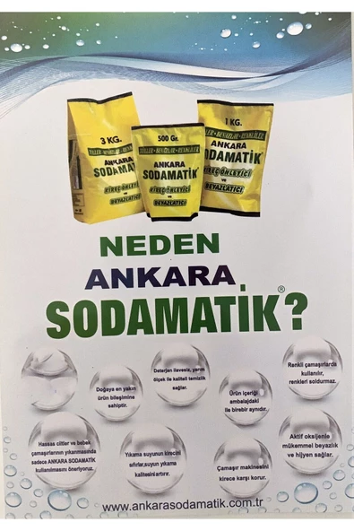 ankara sodamatik Kireç Önleyici ve Beyazlatıcı 1 kg  5 Adet - 4